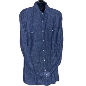 Express blue button down casual shirt size XL